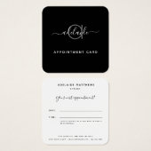 モダンプロフェッショナルメイクアップサロンアポイントメントカード (正面&裏面)