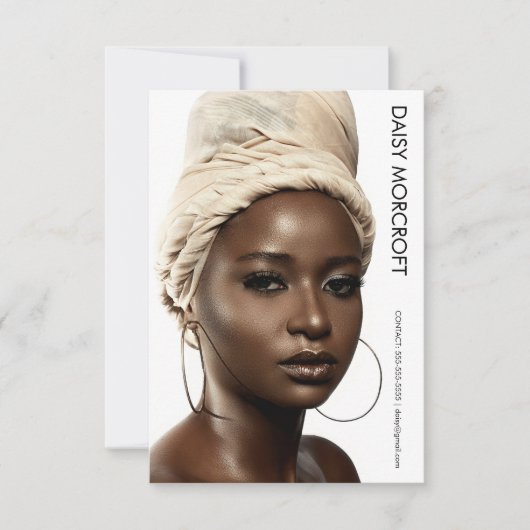 モダンプロフェッショナルモデルアクター写真のコンポジットカード カード (正面)