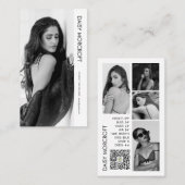 モダンプロフェッショナルモデルアクター写真のコンポジットカード 名刺 (正面/裏面)