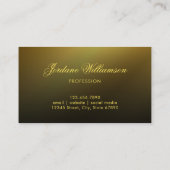 モダンプロフェッショナルモノグラム金ゴールド勾配 名刺 (裏面)