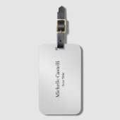 モダンプロフェッショナルユニークソフトグレー ラゲッジタグ (正面縦)