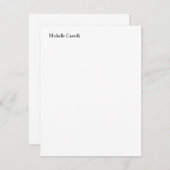 モダンプロフェッショナルユニーク名の追加 ノートカード (正面/裏面)