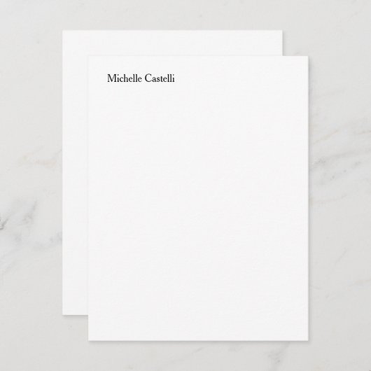 モダンプロフェッショナルユニーク名の追加 ノートカード (正面/裏面)