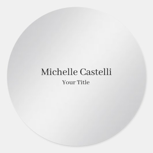 モダンプロフェッショナルユニーク金属灰色 ラウンドシール (正面)