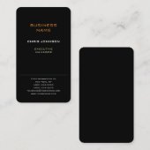 モダンプロフェッショナルリッチブラックプレーン 名刺 (正面/裏面)