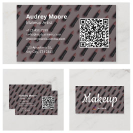 モダンプロフェッショナルルックテンプレートメイクアップアーティスト 名刺