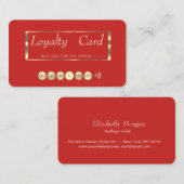 モダンプロフェッショナルレッドロイヤリティカード ロイヤリティカード (正面/裏面)