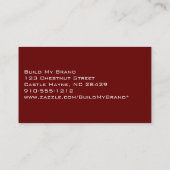 モダンプロフェッショナルレッド水玉模様名刺 名刺 (裏面)