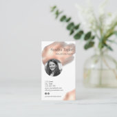 モダンプロフェッショナルロゴを追加実在する 名刺 (スタンド正面)