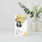 モダンプロフェッショナルロゴを追加実在する 名刺 (スタンド正面)