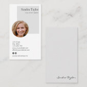 モダンプロフェッショナルロゴを追加実在する 名刺 (正面/裏面)