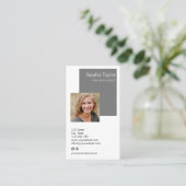 モダンプロフェッショナルロゴを追加実在する 名刺 (スタンド正面)