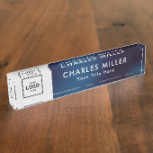 モダンプロフェッショナルロゴデスク デスクネームプレート (側面)