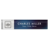 モダンプロフェッショナルロゴデスク デスクネームプレート (正面)