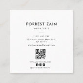 モダンプロフェッショナルロゴ名刺 スクエア名刺 (裏面)