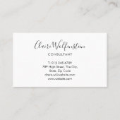 モダンプロフェッショナルロゴ白黒 ロイヤリティカード (裏面)