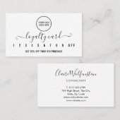 モダンプロフェッショナルロゴ白黒 ロイヤリティカード (正面/裏面)