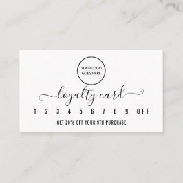 モダンプロフェッショナルロゴ白黒 ロイヤリティカード