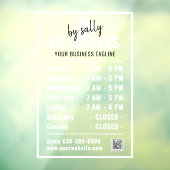 モダンプロフェッショナルロゴ開館時間白黒 ウィンドウサイン (シート3)