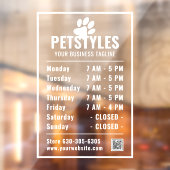 モダンプロフェッショナルロゴ開館時間（白） ウィンドウサイン (シート2)