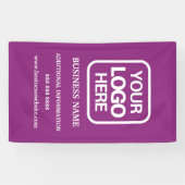 モダンプロフェッショナルロゴ（マゼンタ） 横断幕 (横)