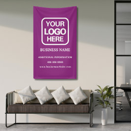 モダンプロフェッショナルロゴ(マゼンタ) 横断幕