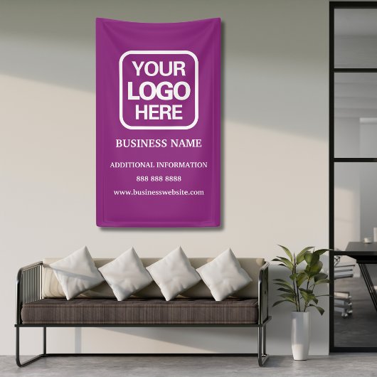 モダンプロフェッショナルロゴ（マゼンタ） 横断幕