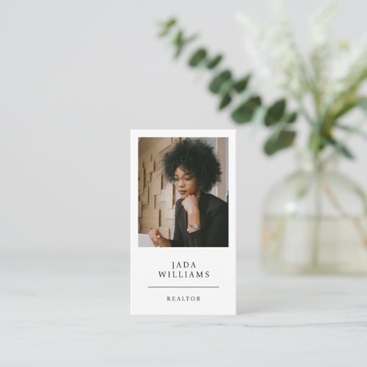 モダンプロフェッショナル不動産仲介業者写真 名刺 (スタンド正面)