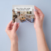 モダンプロフェッショナル不動産仲介業者実在フライヤー チラシ (手)