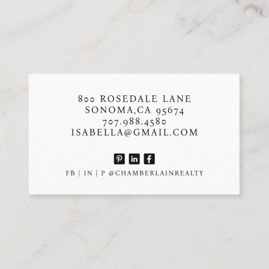 モダンプロフェッショナル事業写真実在財団 名刺 (裏面)