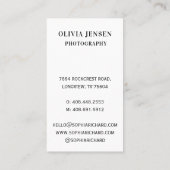 モダンプロフェッショナル事業写真 名刺 (裏面)