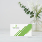 モダンプロフェッショナル企業のグリーン名刺 名刺 (スタンド正面)