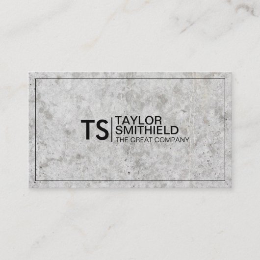 モダンプロフェッショナル企業のトレンディーコンクリート 名刺 (正面)