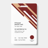 モダンプロフェッショナル企業の従業員IDバッジ バッジ (裏面)