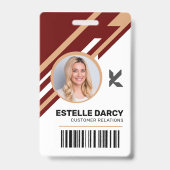 モダンプロフェッショナル企業の従業員IDバッジ バッジ (表面)