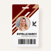 モダンプロフェッショナル企業の従業員IDバッジ バッジ (正面)