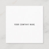 モダンプロフェッショナル会社のカスタムロゴ スクエア名刺 (裏面)