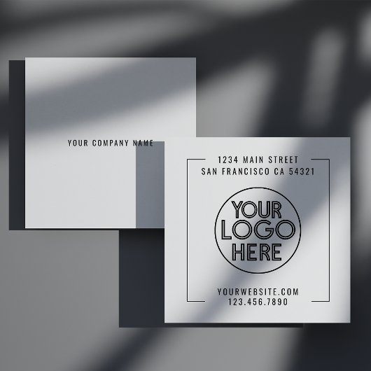 モダンプロフェッショナル会社のカスタムロゴ スクエア名刺
