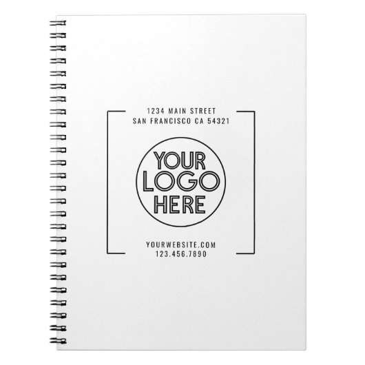 モダンプロフェッショナル会社のカスタムロゴ ノートブック (正面)