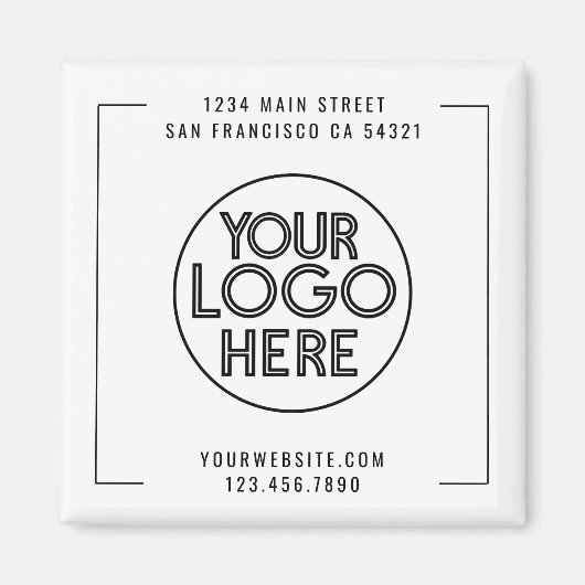 モダンプロフェッショナル会社のカスタムロゴ マグネット (正面)