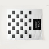 モダンプロフェッショナル会社のロゴの背景 タペストリー (正面(横))