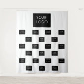 モダンプロフェッショナル会社のロゴの背景 タペストリー (正面)