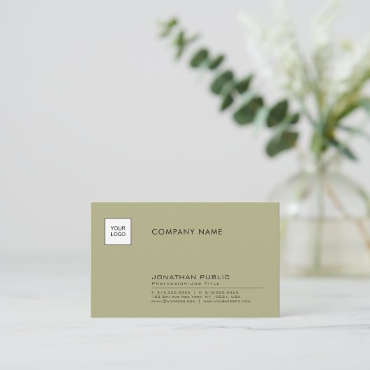 モダンプロフェッショナル会社のロゴエレガントテンプレート 名刺 (スタンド正面)