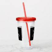 モダンプロフェッショナル会社のロゴプロモーション アクリルタンブラー (左)