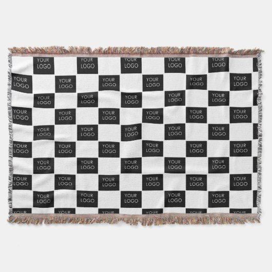 モダンプロフェッショナル会社のロゴプロモーション スローブランケット (正面)