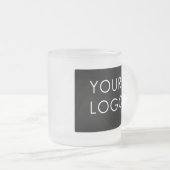 モダンプロフェッショナル会社のロゴプロモーション フロストグラスマグカップ (正面右)