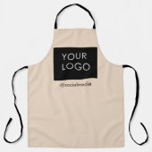 モダンプロフェッショナル会社のロゴベージュ エプロン (正面)