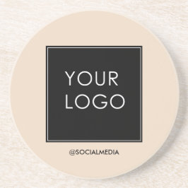 モダンプロフェッショナル会社のロゴベージュ コースター