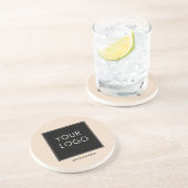 モダンプロフェッショナル会社のロゴベージュ コースター (側面)