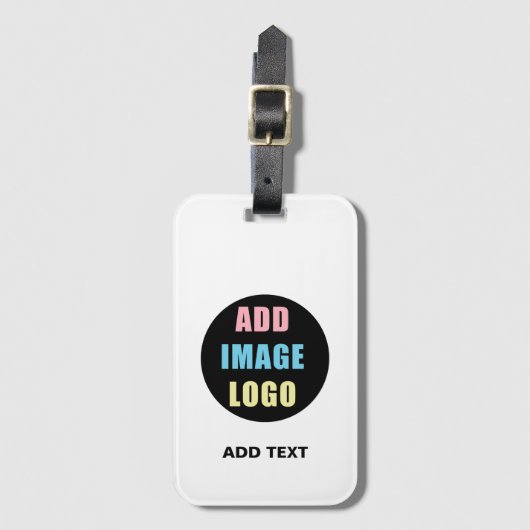 モダンプロフェッショナル会社のロゴホワイト ラゲッジタグ (正面縦)